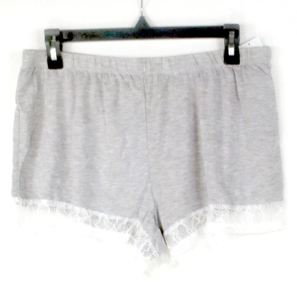 FLORA NIKROOZ Frances Knit Cami & Tap Shorts Pajama Set Heather Gray Size L NWT - Picture 5 of 6